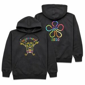 Teddy Fresh x SpongeBob Hoodie Sweatshirt Black Large Limited Edition Sweatshirt